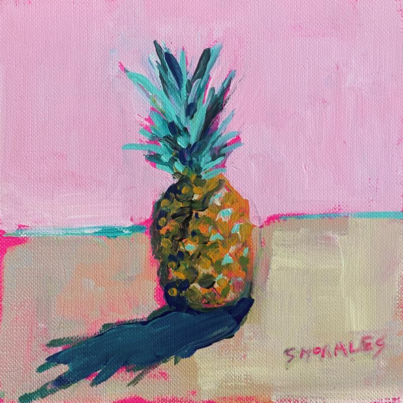 Painting Ananas by Morales Géraldine | Painting Figurative Still-life Acrylic