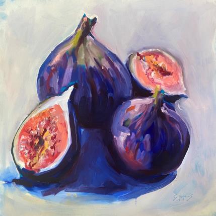 Painting Figues toujours by Morales Géraldine | Painting Figurative Oil Still-life