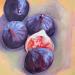 Painting J'adore les figues by Morales Géraldine | Painting Figurative Still-life Oil