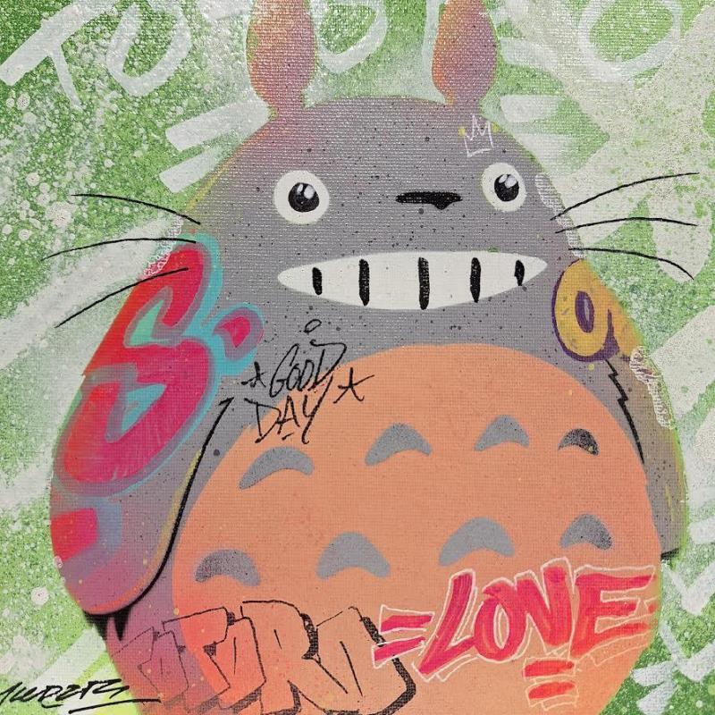 Painting Totoro by Kedarone | Painting Pop-art Pop icons Graffiti Acrylic