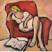 Painting Le Roman by Signamarcheix Bernard | Painting Naive art Acrylic Ink Pastel