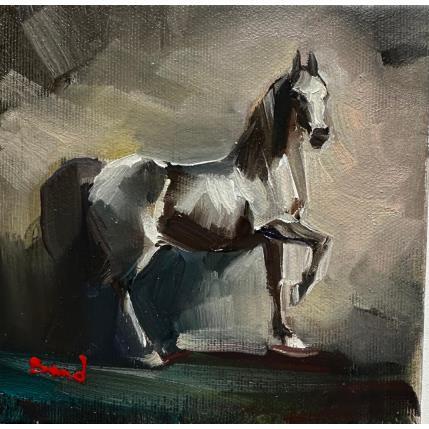 Painting Moonlight by Bond Tetiana | Painting Figurative Oil Animals