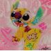 Peinture Stitch Pop par Kedarone | Tableau Pop-art Icones Pop Graffiti Acrylique