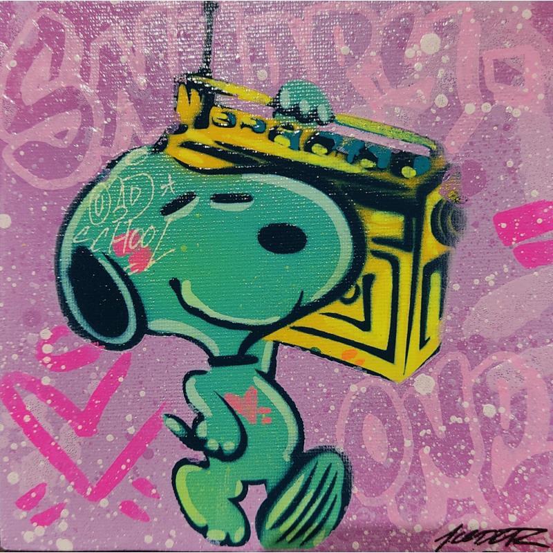 Peinture Snoop Radio Pop par Kedarone | Tableau Pop-art Icones Pop Graffiti Acrylique