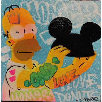 Peinture Homer Mousse par Kedarone | Tableau Pop-art Acrylique, Graffiti Icones Pop