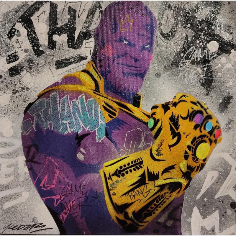 Peinture Thanos par Kedarone | Tableau Pop-art Icones Pop Graffiti Acrylique