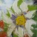 Peinture marguerite par Joelle Fouilloux | Tableau Huile