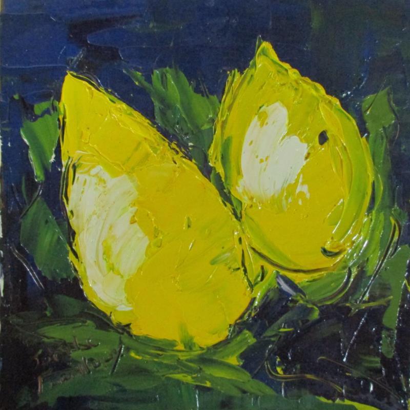 Peinture citrons par Joelle Fouilloux | Tableau Huile