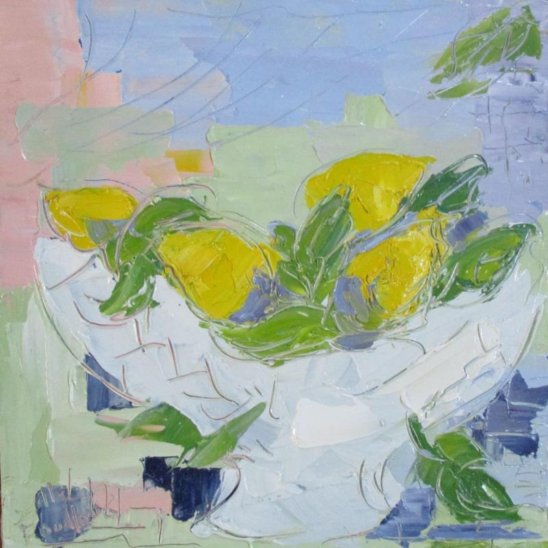 Peinture mes citrons par Joelle Fouilloux | Tableau Huile