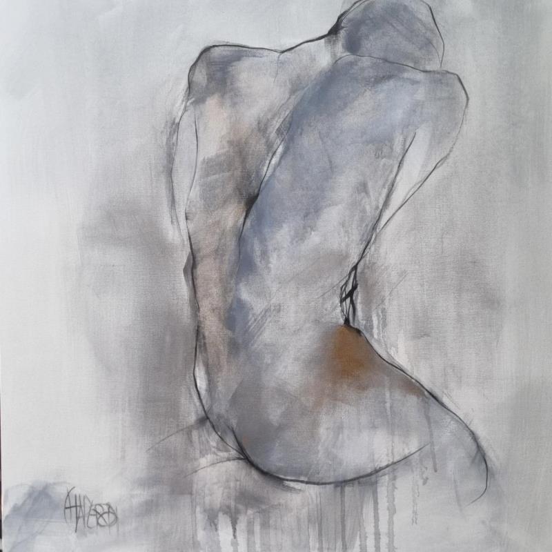 Painting A fleurs de peau by Chaperon Martine | Painting Figurative Nude Acrylic