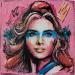 Painting Marianne marchons marchons  by Sufyr | Painting Street art Portrait Graffiti Posca