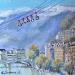 Peinture Grenoble et les bulles 2 par Lallemand Yves | Tableau Figuratif Urbain Acrylique