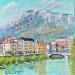 Painting Grenoble et les bulles 4 by Lallemand Yves | Painting Figurative Urban Acrylic