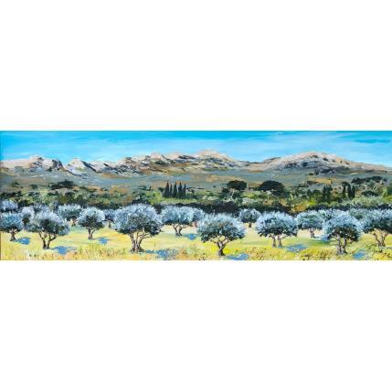 Painting Parade des oliviers dans les Alpilles by Rey Ewa | Painting Figurative Acrylic Landscapes