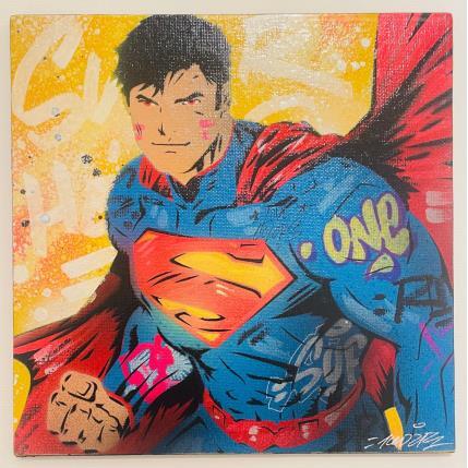 Painting NEW SUPERMAN by Kedarone | Painting Pop-art Acrylic, Graffiti Pop icons