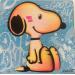 Gemälde SNOOPY ALONE von Kedarone | Gemälde Pop-Art Pop-Ikonen Graffiti Acryl