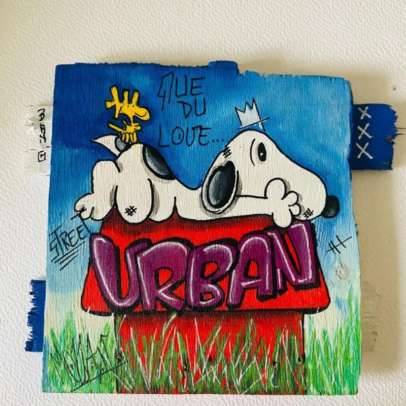 Painting Urban by Molla Nathalie  | Painting Pop-art Pop icons Wood Acrylic Posca