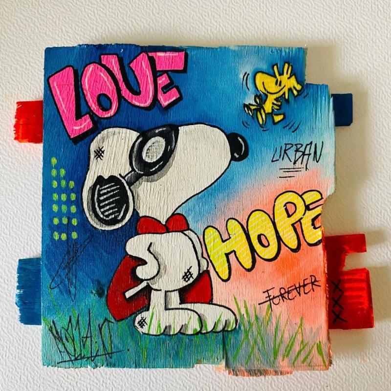 Painting Hope by Molla Nathalie  | Painting Pop-art Pop icons Wood Acrylic Posca