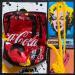 Painting POP COKE (Marylin) by Costa Sophie | Painting Pop-art Pop icons Acrylic Gluing Upcycling