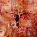 Painting Concert rouge patchwork by Reymond Pierre | Painting Figurative Music Oil