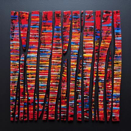 Painting Bc19 fine rouge multi by Langeron Luc | Painting Subject matter Acrylic, Resin, Wood