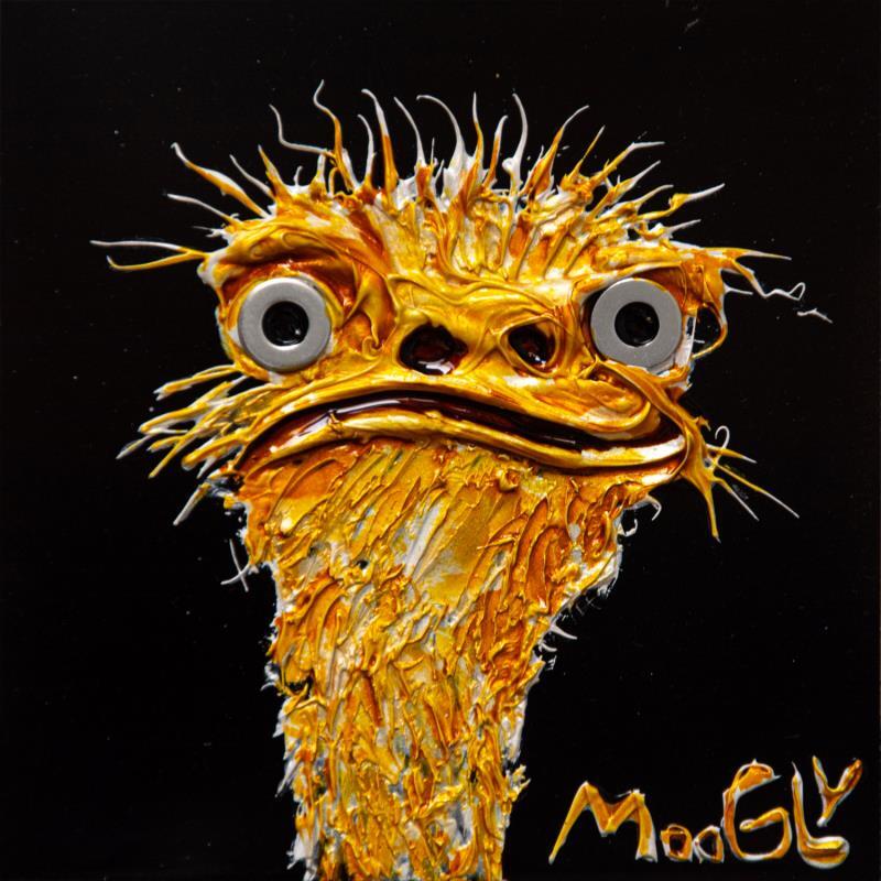 Gemälde Qu'estcequis'puss ? von Moogly | Gemälde Art brut Tiere Acryl Harz Pigmente