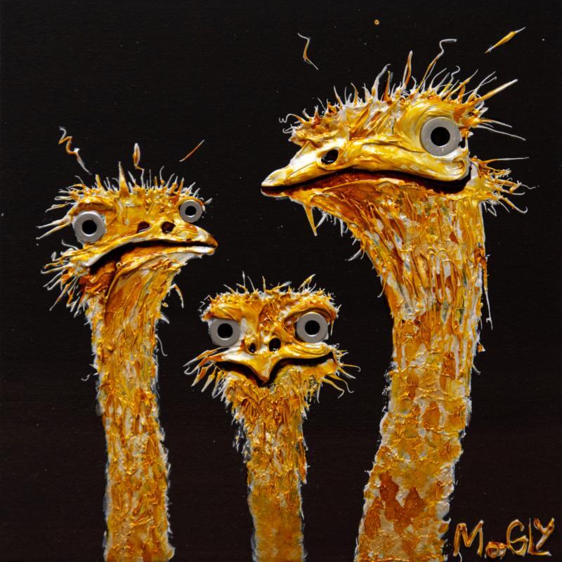 Peinture Familius par Moogly | Tableau Art Singulier Animaux Acrylique Résine Pigments