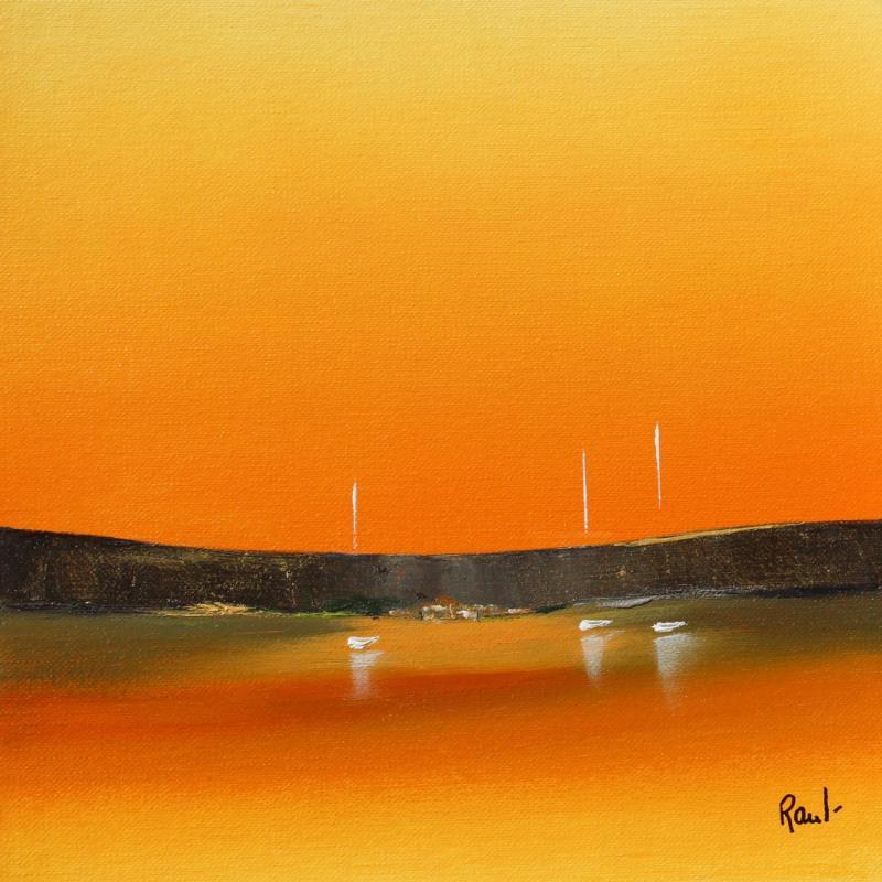 Painting Impression marine 67 by Roussel Marie-Ange et Fanny | Painting Figurative Marine Minimalist Oil