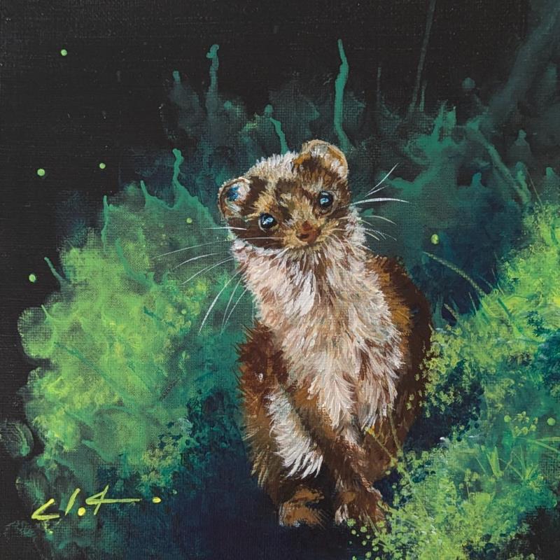 Gemälde Molly von CLOT | Gemälde Figurativ Acryl Pop-Ikonen, Tiere