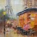 Peinture Bar Escondido par Rodriguez Rio Martin | Tableau Impressionnisme Urbain Huile