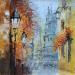 Painting Callejones by Rodriguez Rio Martin | Painting Impressionism Urban Oil