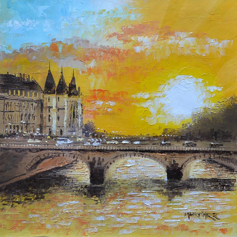 Painting Amor Amarillo by Rodriguez Rio Martin | Painting Impressionism Urban Oil