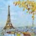 Peinture Otoño en Paris par Rodriguez Rio Martin | Tableau Impressionnisme Urbain Huile