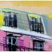 Painting Mon voisin est peintre by Anicet Olivier | Painting Figurative Urban Architecture Acrylic Pastel