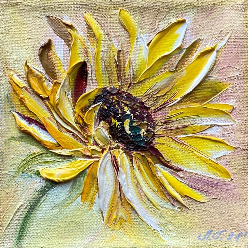 Peinture Sunflower  par Gorbunova Ludmila | Tableau Figuratif Natures mortes Huile