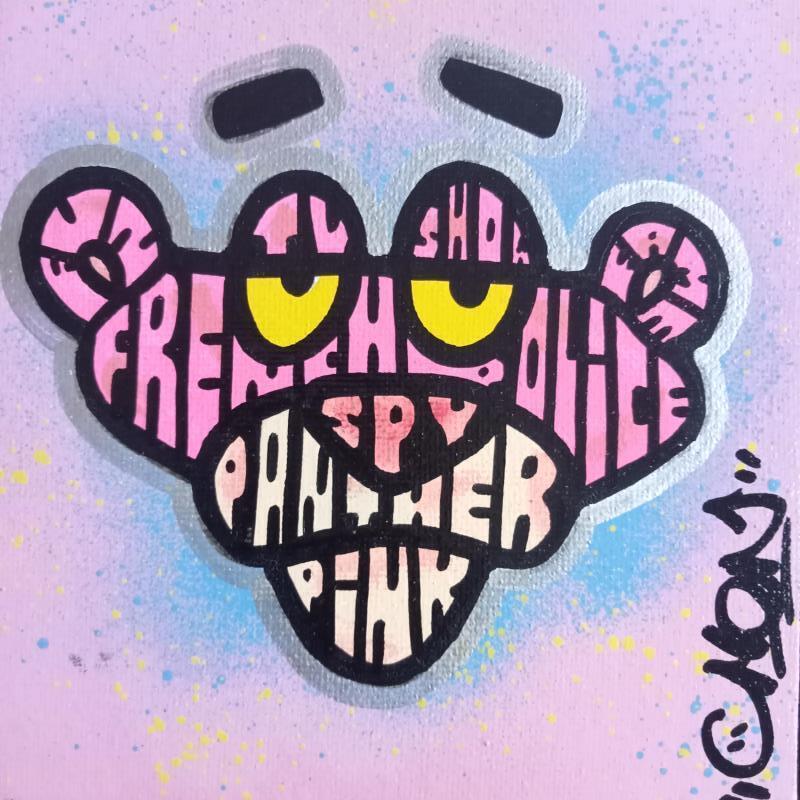 Painting Lazy P Panther Face  by Cmon | Painting Pop-art Pop icons