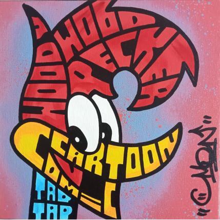 Painting Woody Woodpecker Face by Cmon | Painting Pop-art Pop icons