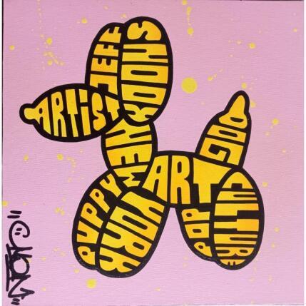 Painting J Koons - Yellow Puppy by Cmon | Painting Pop-art Pop icons