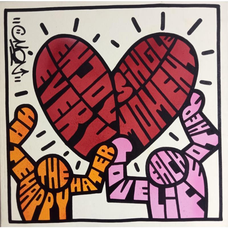 Gemälde K.H Tribute Enjoy Life  von Cmon | Gemälde Pop-Art Pop-Ikonen