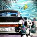 Painting Snoopy, life is beautiful in a Porsche 911 by Cornée Patrick | Painting Pop-art Cinema Pop icons Life style Graffiti Oil