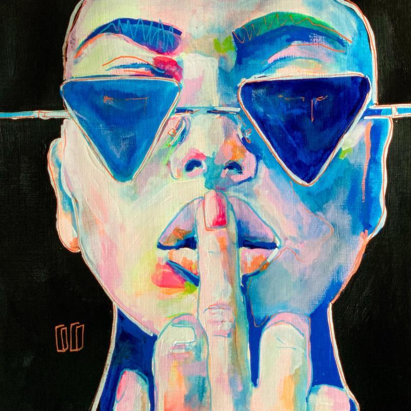 Painting F2 « Rockandroll » by Coco | Painting Figurative Acrylic Pop icons, Portrait