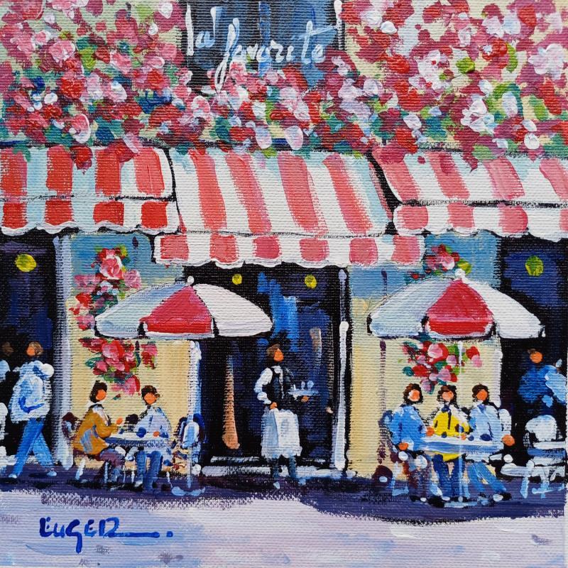 Peinture TERRASSE LA FAVORITE RUE DE RIVOLI A PARIS par Euger | Tableau Figuratif Société Urbain Scènes de vie Acrylique