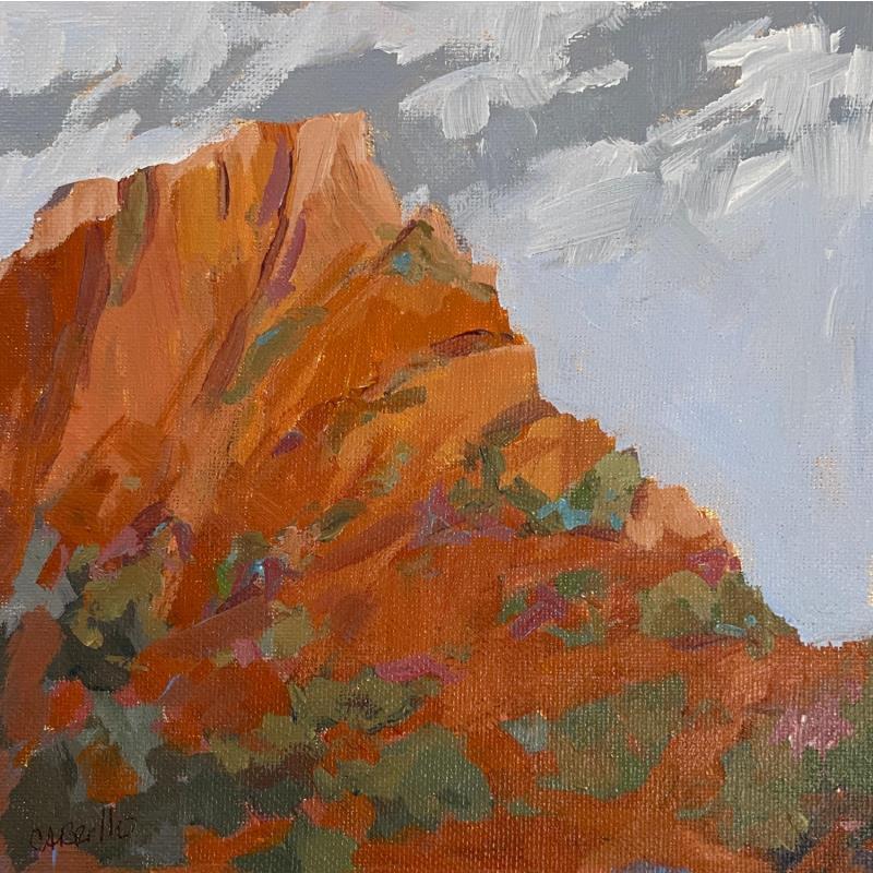 Painting Whispers of the Rocks by Carrillo Cindy  | Painting Figurative Landscapes Oil