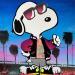 Peinture Snoopy Good Mood par Kedarone | Tableau Pop-art Icones Pop Graffiti Acrylique