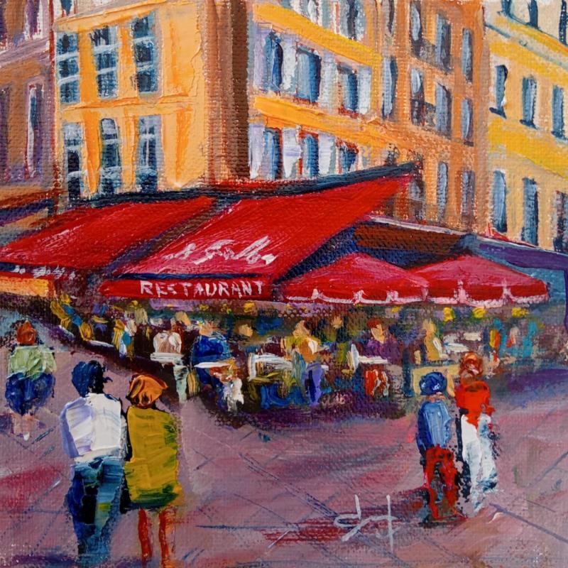 Painting Brasserie Le Grillon à Aix en provence  by Degabriel Véronique | Painting Impressionism Oil Landscapes, Life style, Urban