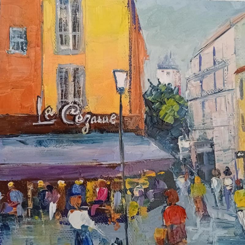 Painting Bar Le  Cézanne à Aix en Provence  by Degabriel Véronique | Painting Impressionism Oil Landscapes, Life style, Urban