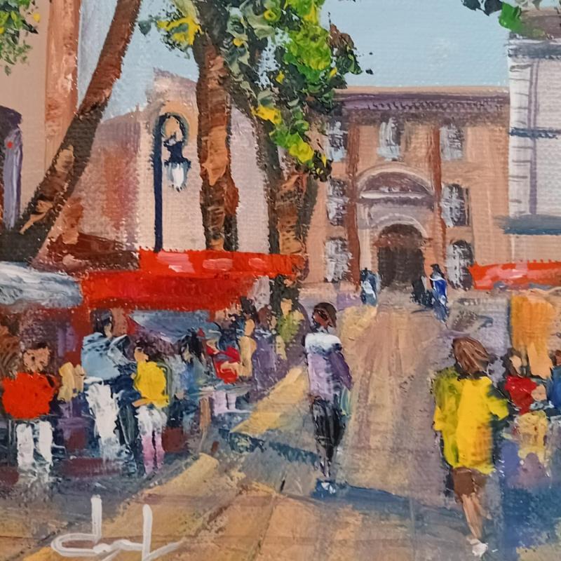 Painting Place de l'archevêché à Aix en Provence  by Degabriel Véronique | Painting Impressionism Oil Landscapes, Life style, Urban