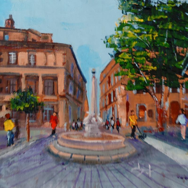 Painting Place des 4 dauphins à Aix en Provence  by Degabriel Véronique | Painting Impressionism Oil Landscapes, Life style, Pop icons, Urban