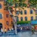 Painting Brasserie La Belle Époque à Aix en Provence  by Degabriel Véronique | Painting Impressionism Landscapes Urban Life style Oil