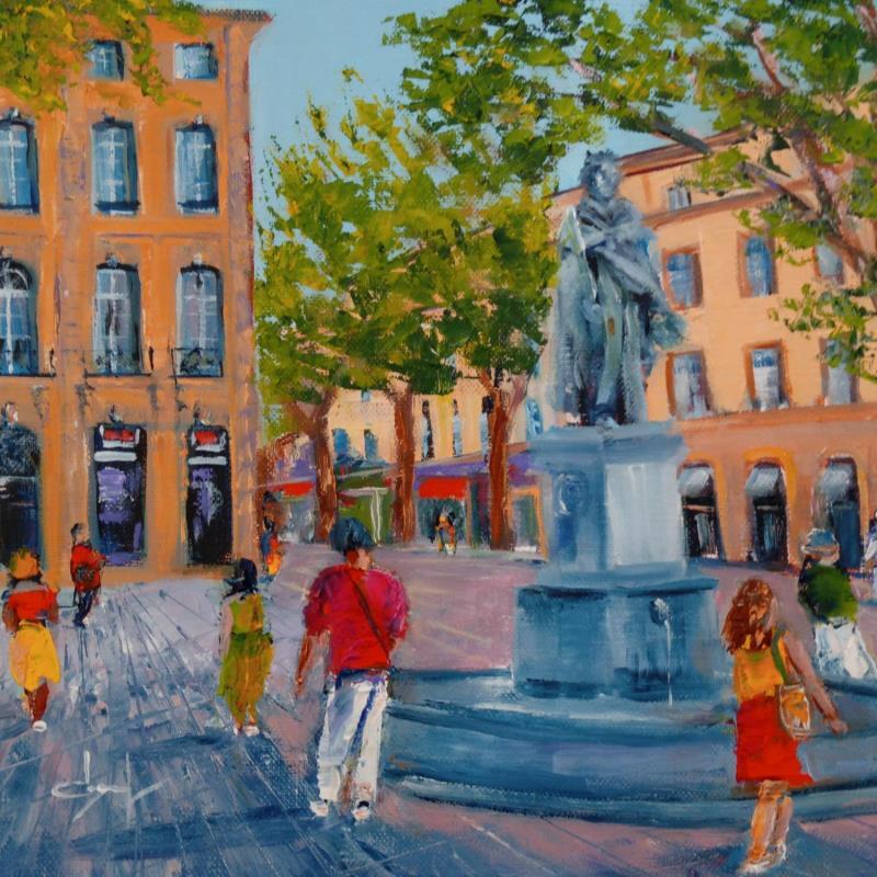 Painting Fontaine du roi René à Aix en Provence  by Degabriel Véronique | Painting Impressionism Oil Landscapes, Life style, Urban